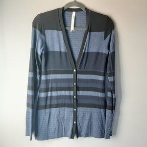 Bailey44 Striped Jersey Cardigan | Double Layer, S